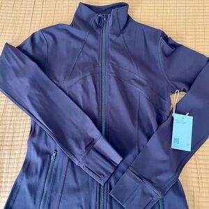 Quince zip-up athleisure jacket. Chocolate brown. Brand new with tags.